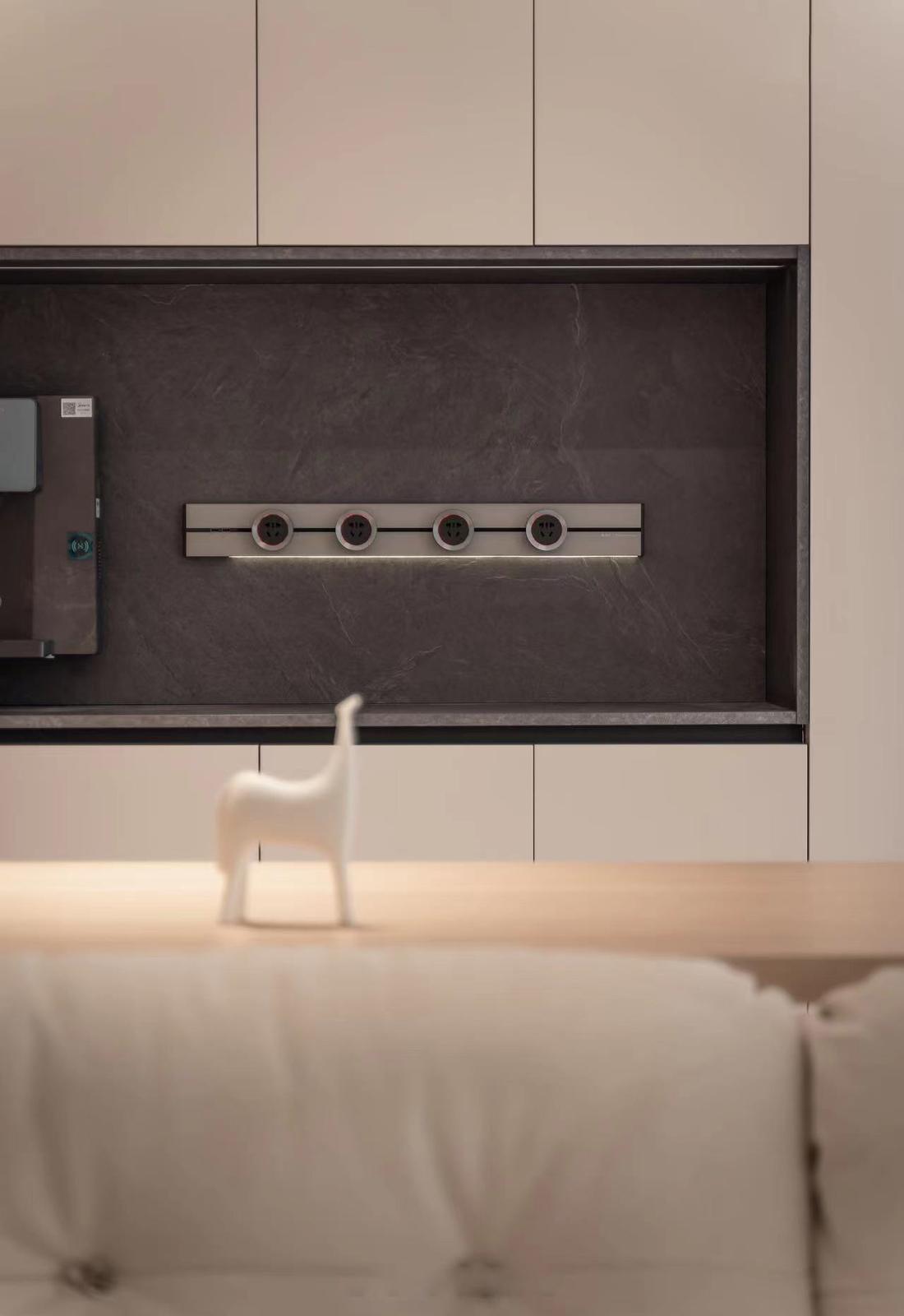 苏州绿地半岛极简奶油风丨中国苏州丨域空间设计-11