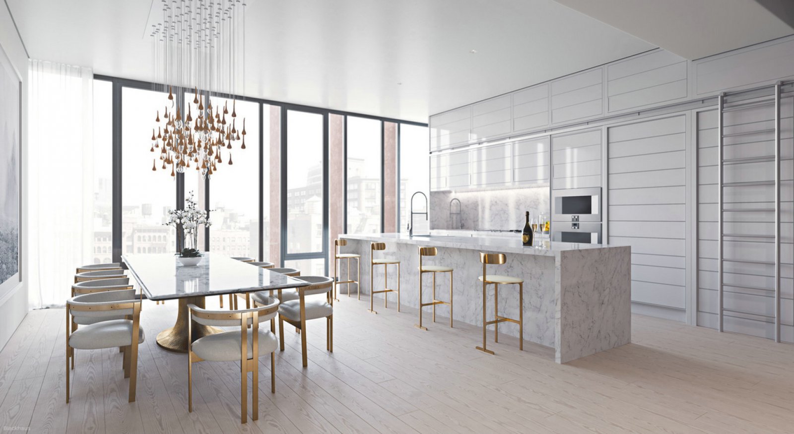 白与黑极简住宅设计  Blackhaus-3