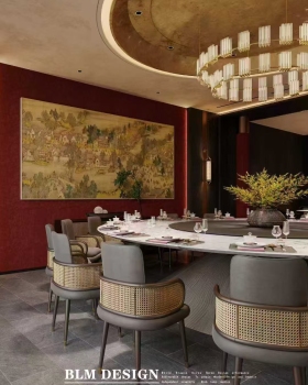 餐厅  白龙马效果图设计制作