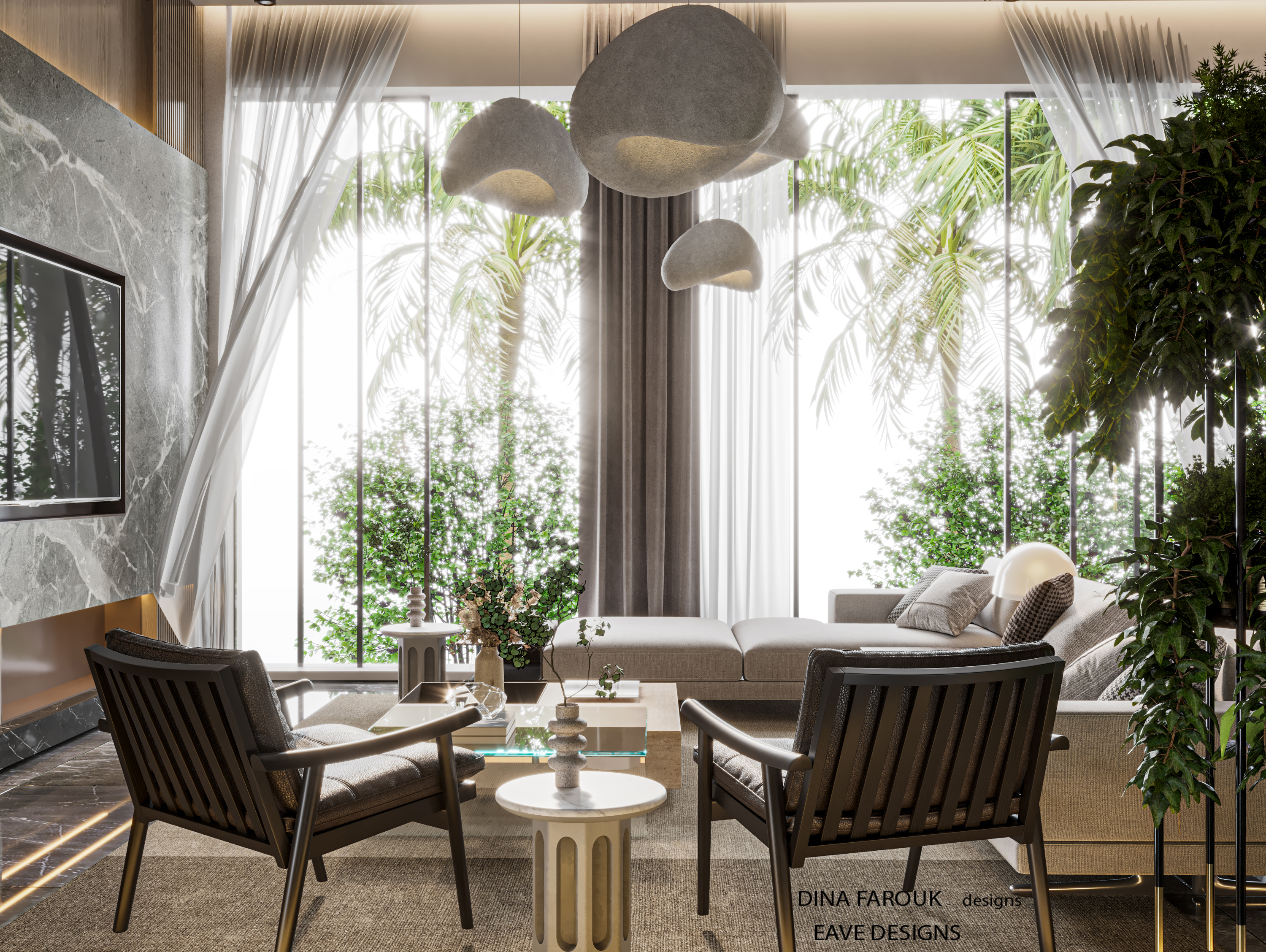 sala with dinning and open kitchen-2