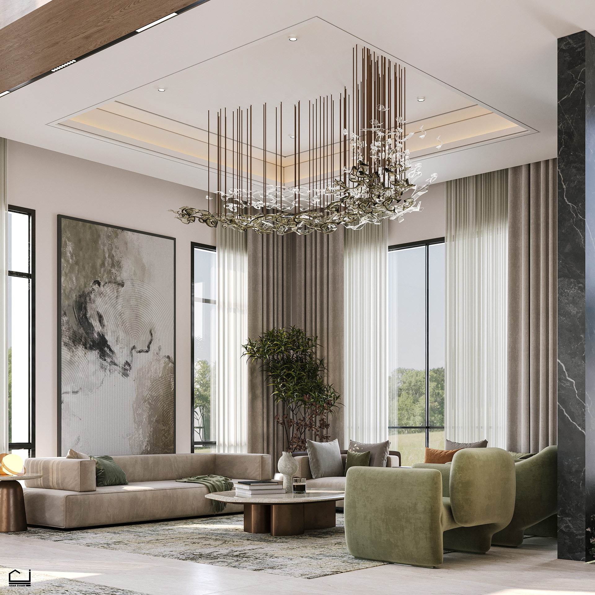 现代大厅丨阿联酋丨Aliaa Essam-15