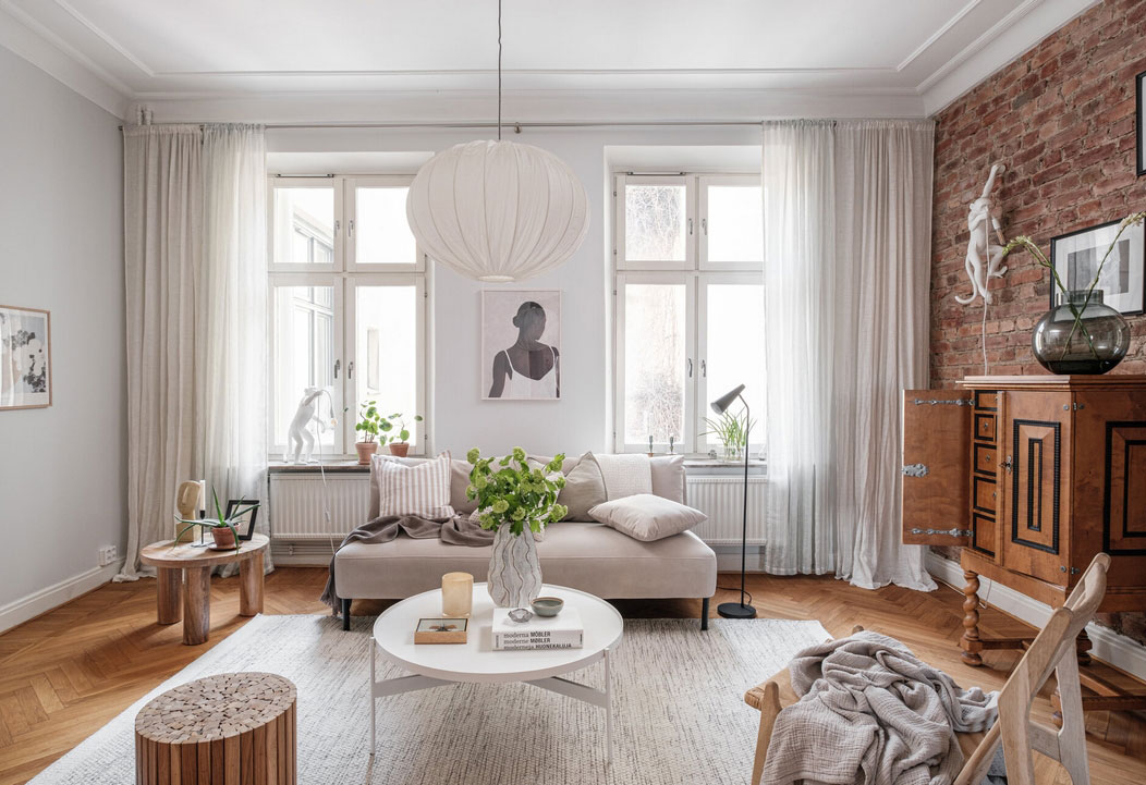 瑞典公寓的砖墙设计-4