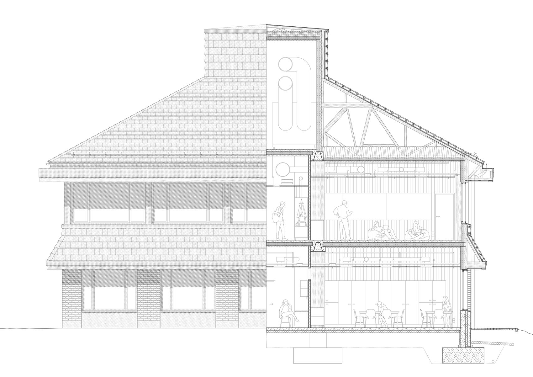 Sammontalo学校与多功能中心丨芬兰丨NERVIN Architecture-49