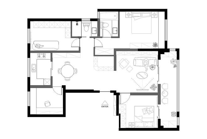 136²的挪威极简色彩主义私宅-20