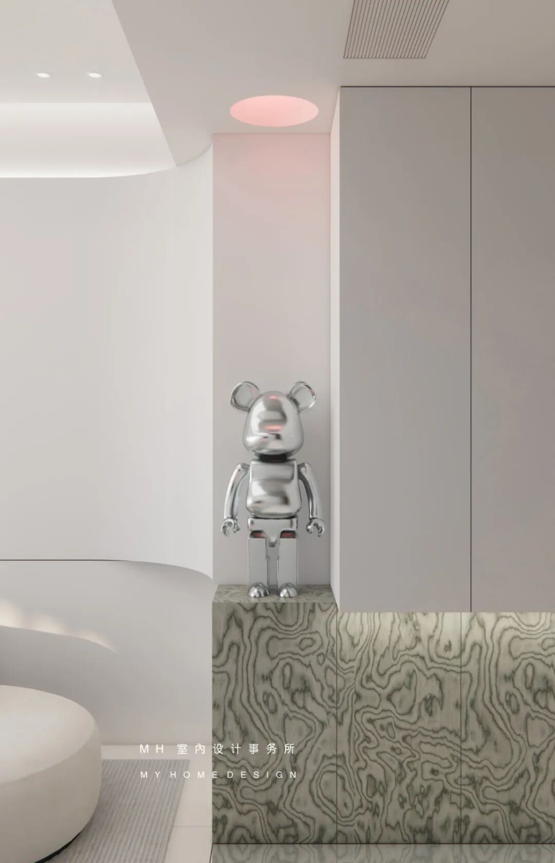 【首发】MH设计新作：素净•情感▏极简表达美学空间-28