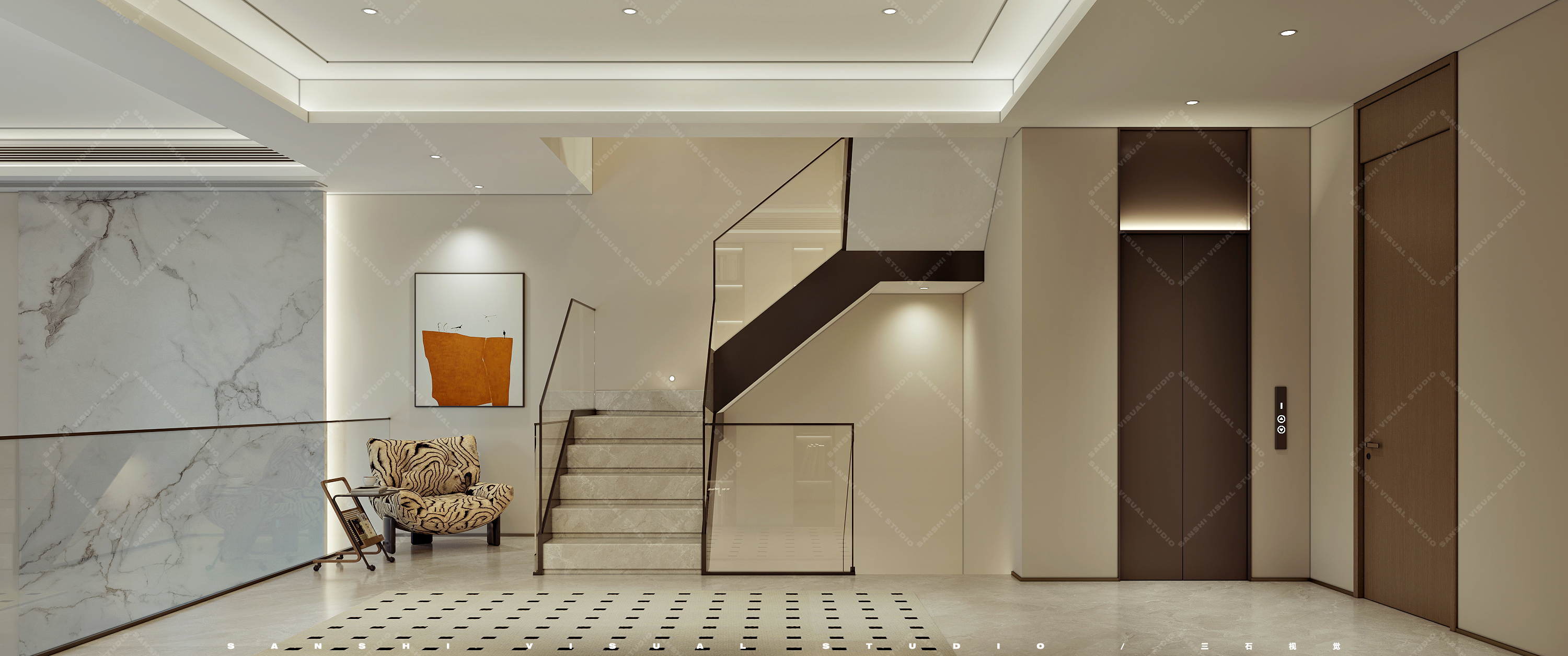 现代别墅效果图-15