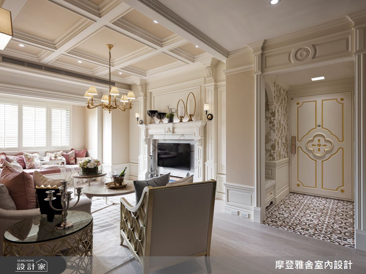 摩登雅舍·87老屋翻新法式輕洛可可風精品飯店宅丨摩登雅舍室内设计-7