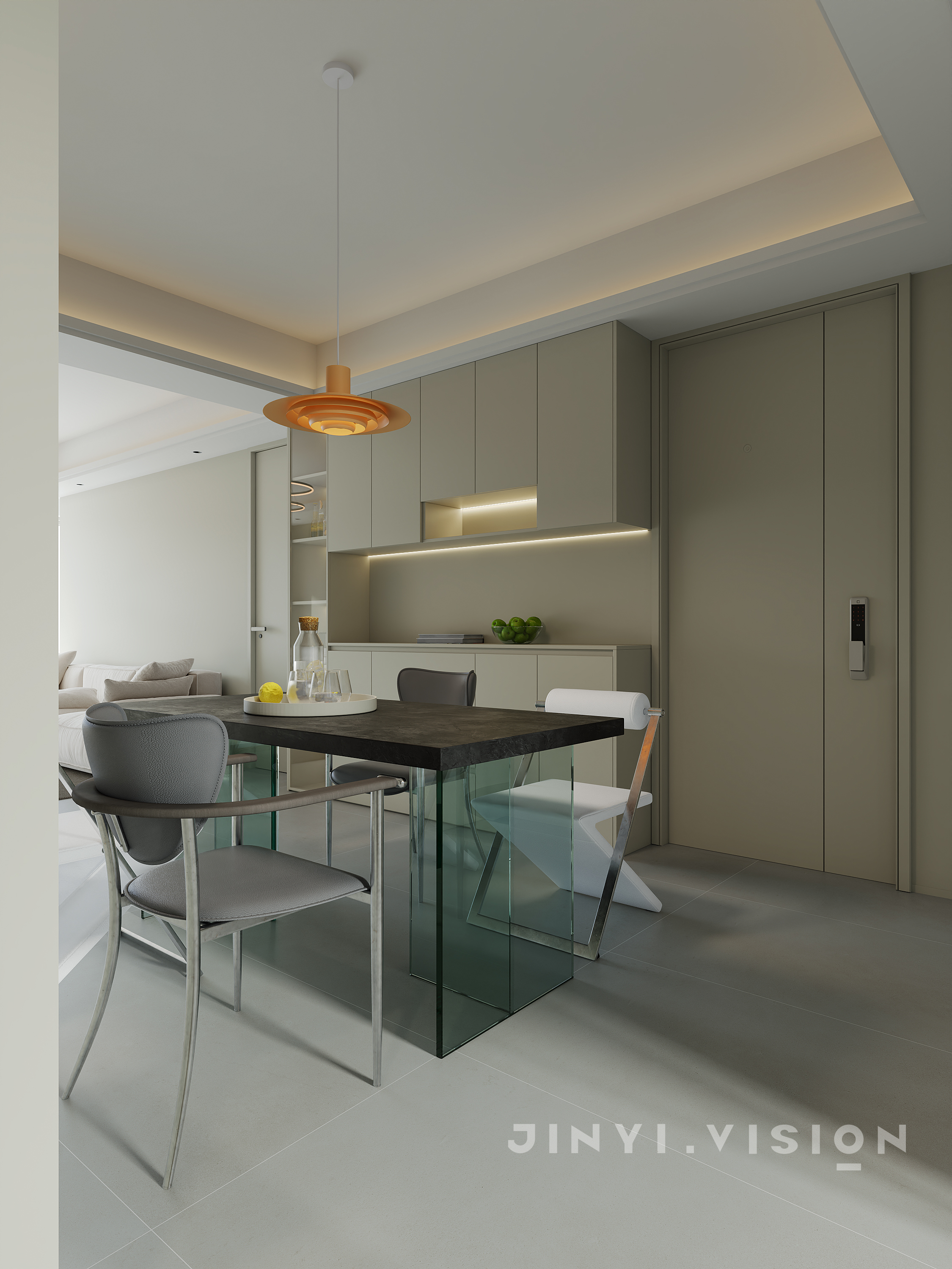 浅调奶油现代风，把松弛感搬进家里-7