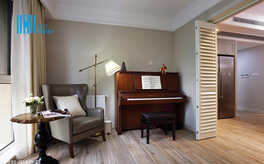 鸿鹄设计丨平层美式混搭 | 飞行员家庭的轻松自然生活-13