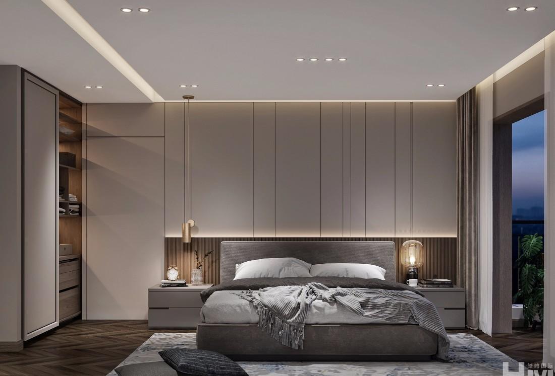 金色粉蓝调，温馨轻奢宅-12