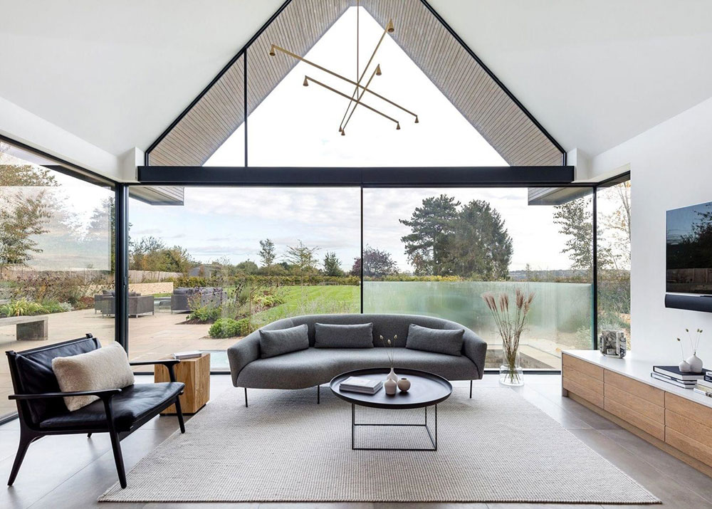 英式现代乡村别墅，玻璃幕墙融入自然-3