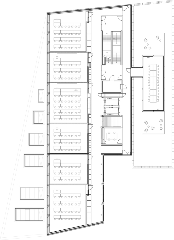 比利时安德烈莱特 Erasmus 大学学院现代教育建筑设计丨Barchitecten-41
