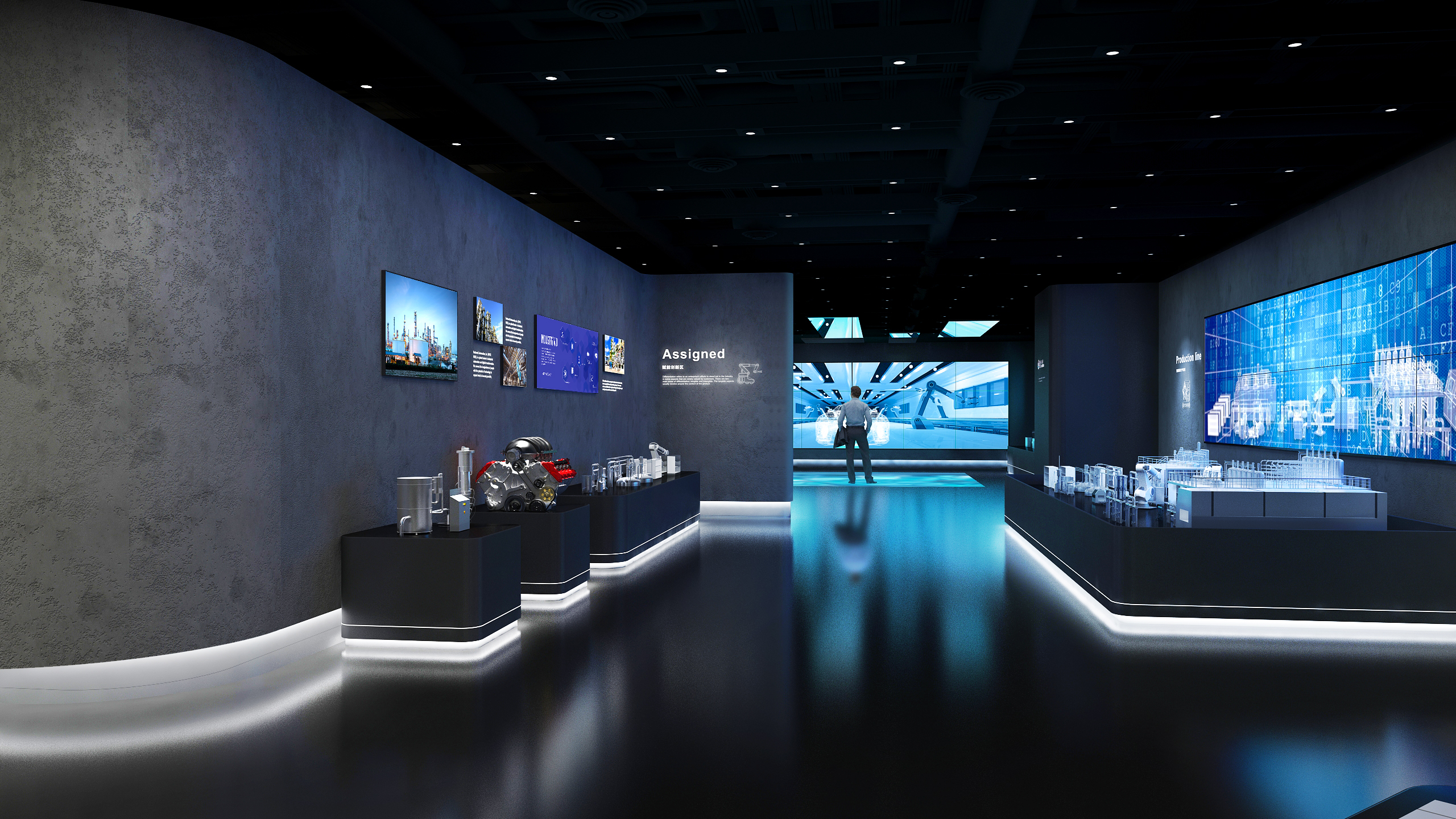 上海先锋企业展厅革命  森克思科技暗黑系展厅设计丨中国上海-24