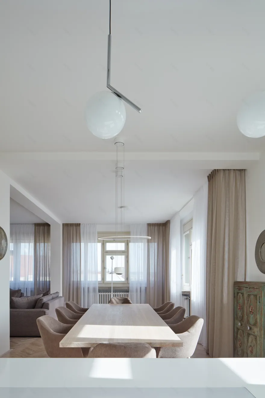 复古与现代共融的捷克公寓设计-15