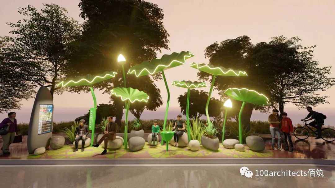 浙江嘉兴“南湖荷驿” | 绿色环保的公交车站设计-36