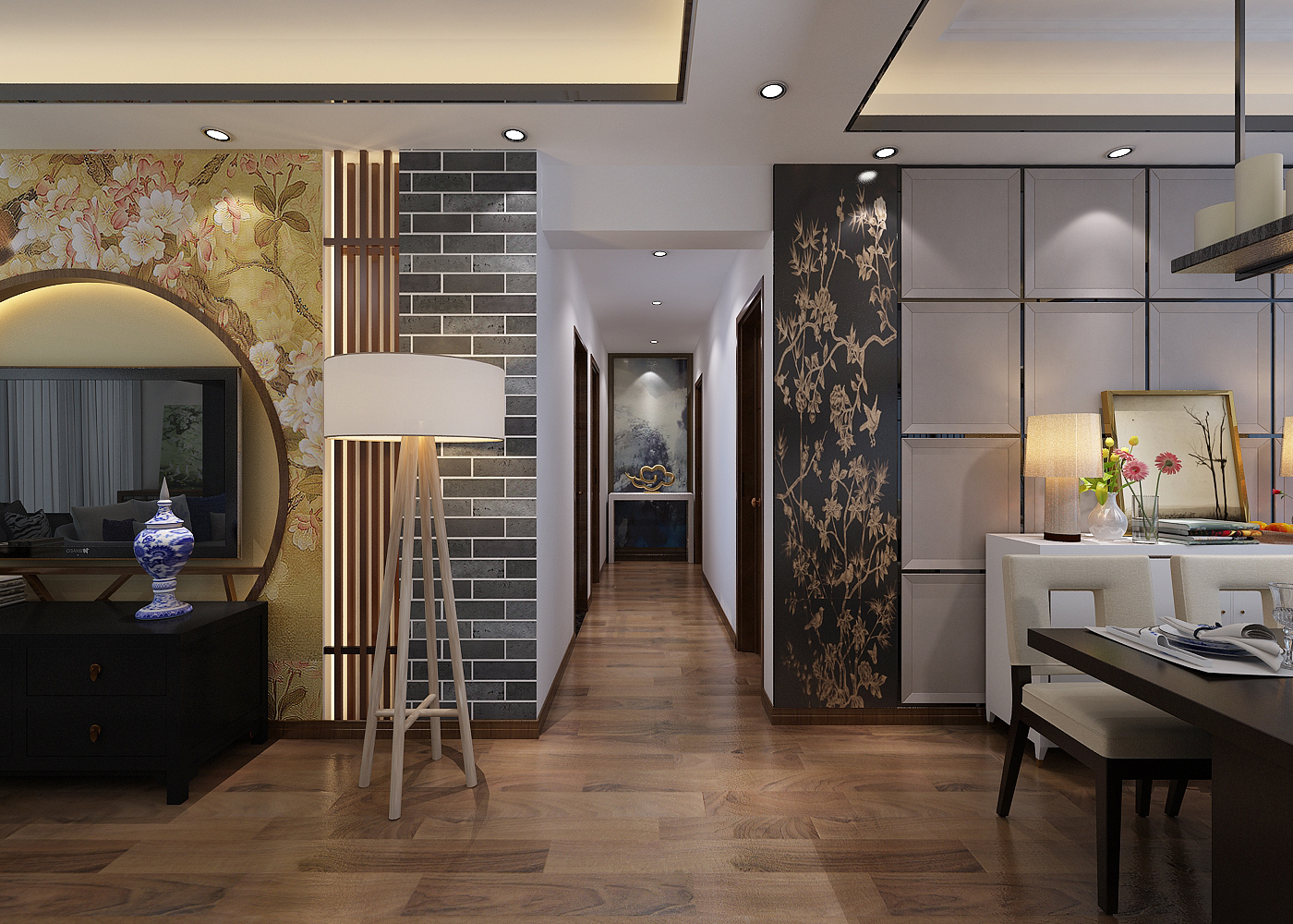 新中式 中式古典 奢华家装别墅样板房-18-38