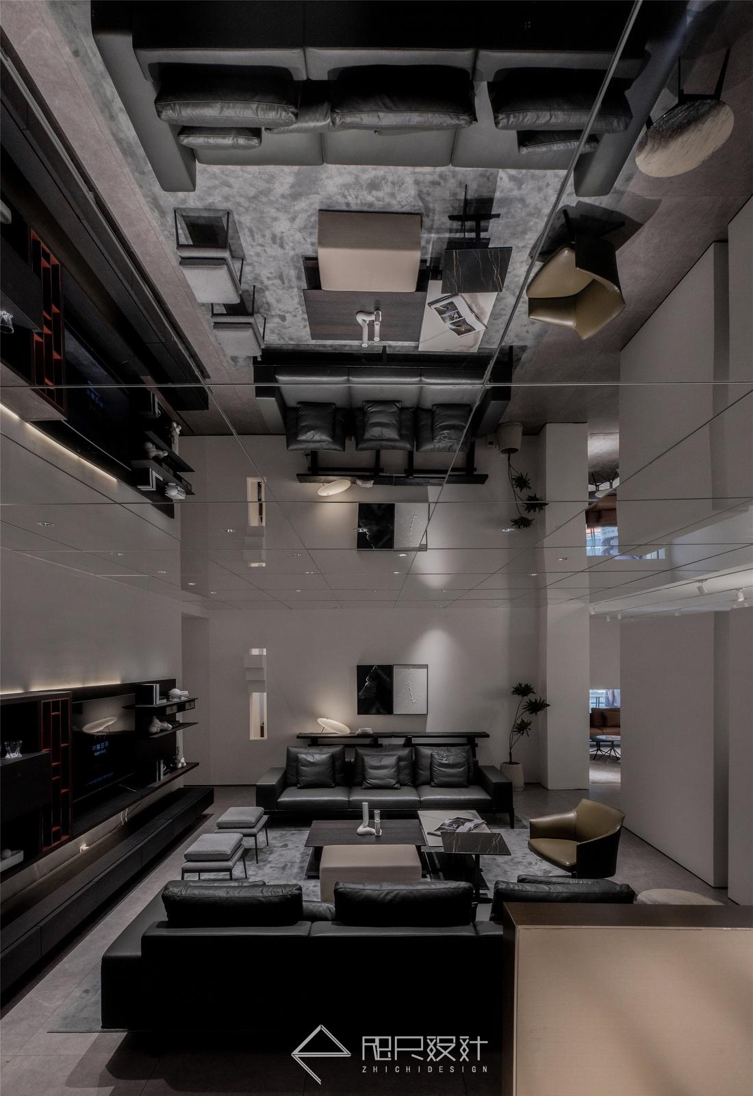 半墙设计、镜像交错,打造个性家居空间-22