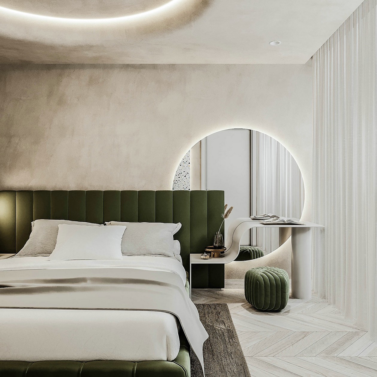 水泥灰+绿色超高颜值设计-15