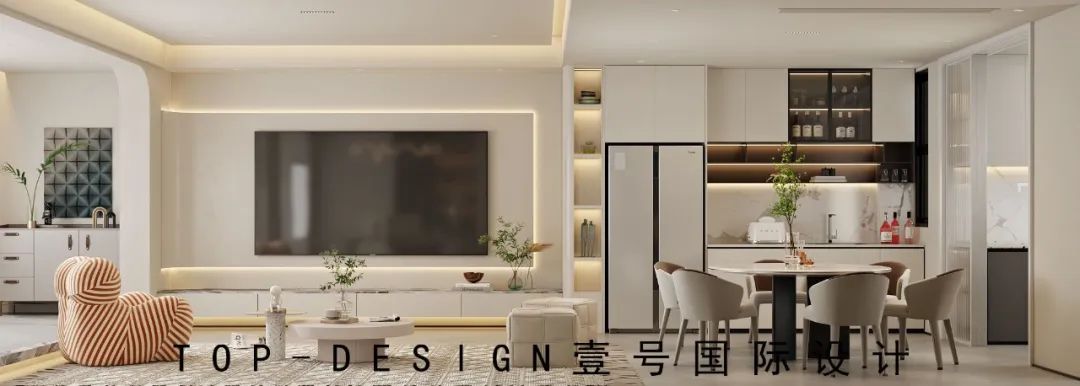 奶油风全屋设计丨壹号国际居奥装饰-9