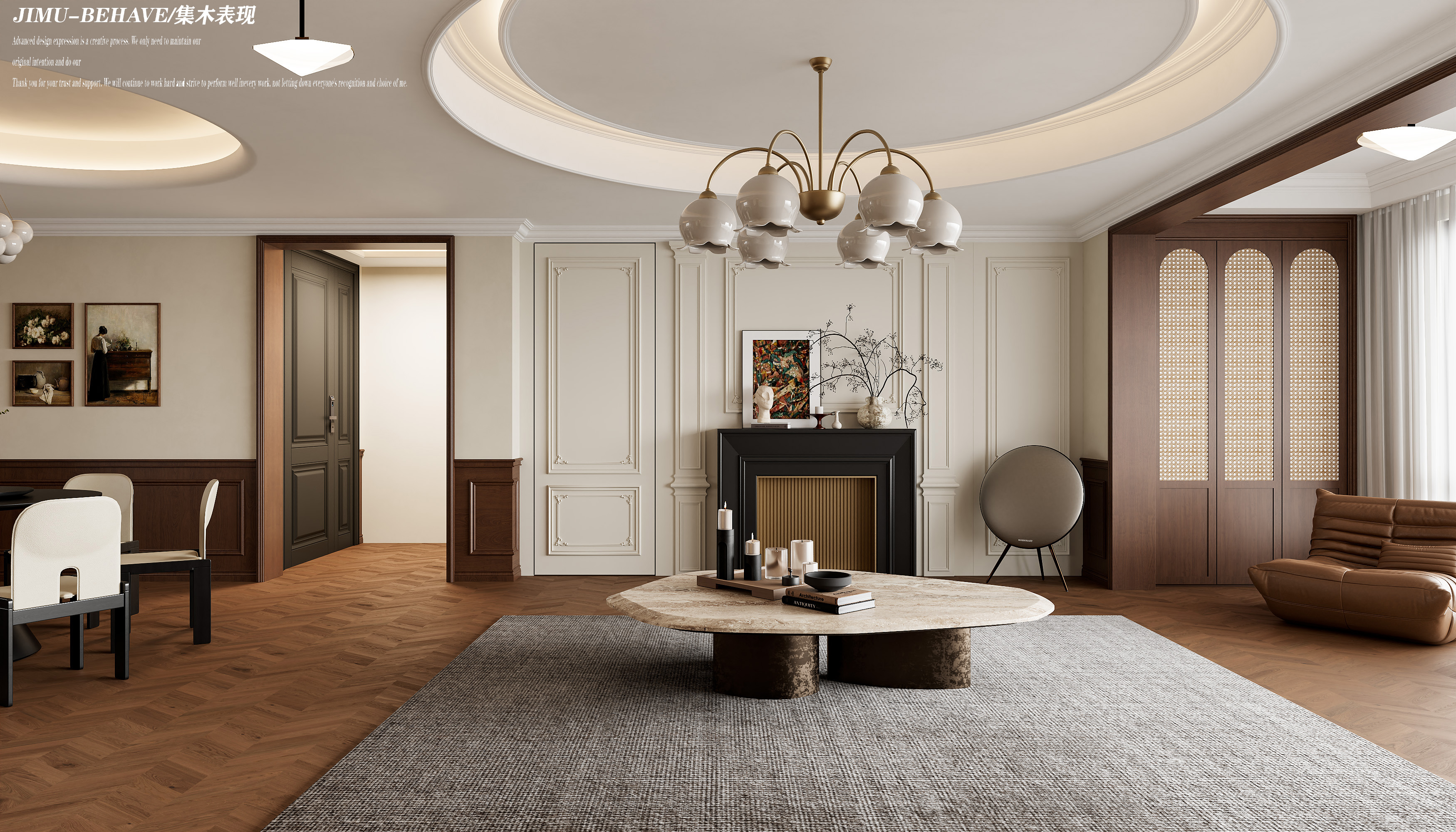 私宅 I 浪漫轻美式JM VISUAL3D Max + CR +PS-0