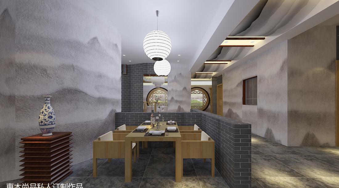 
水墨画餐饮饭店 -10