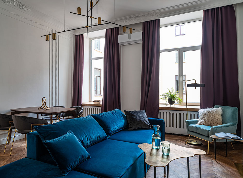 圣彼得堡优雅公寓 | 古典卧室与现代客厅的完美融合-18