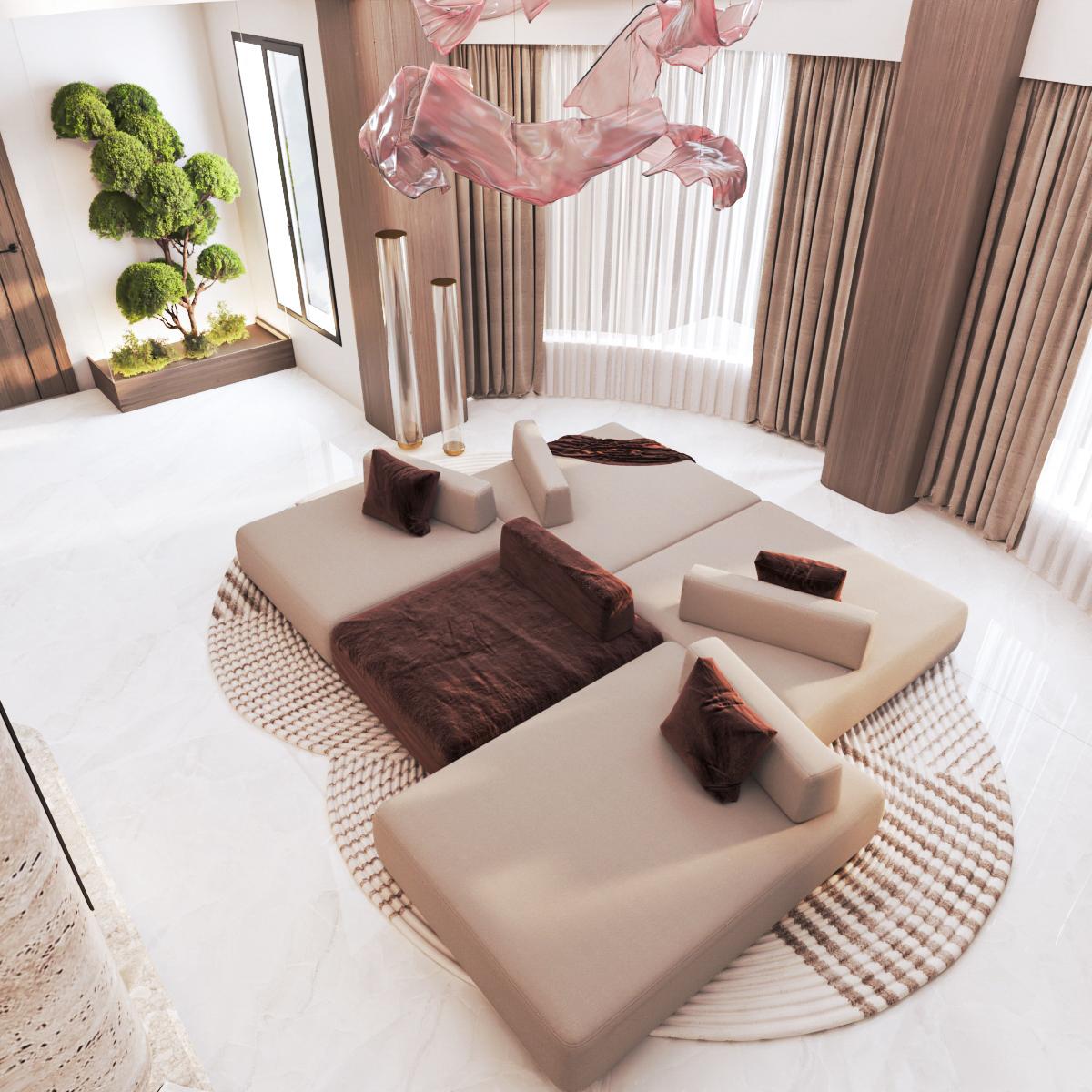 Luxurious villa double hight reception-18