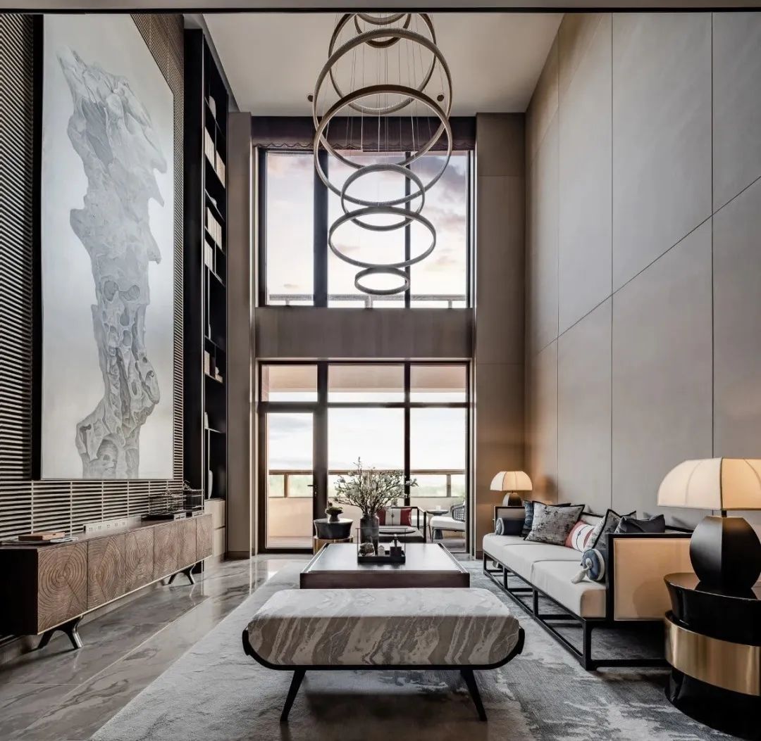 银川万科翡翠公园上叠别墅样板间——现代中式风格演绎-1