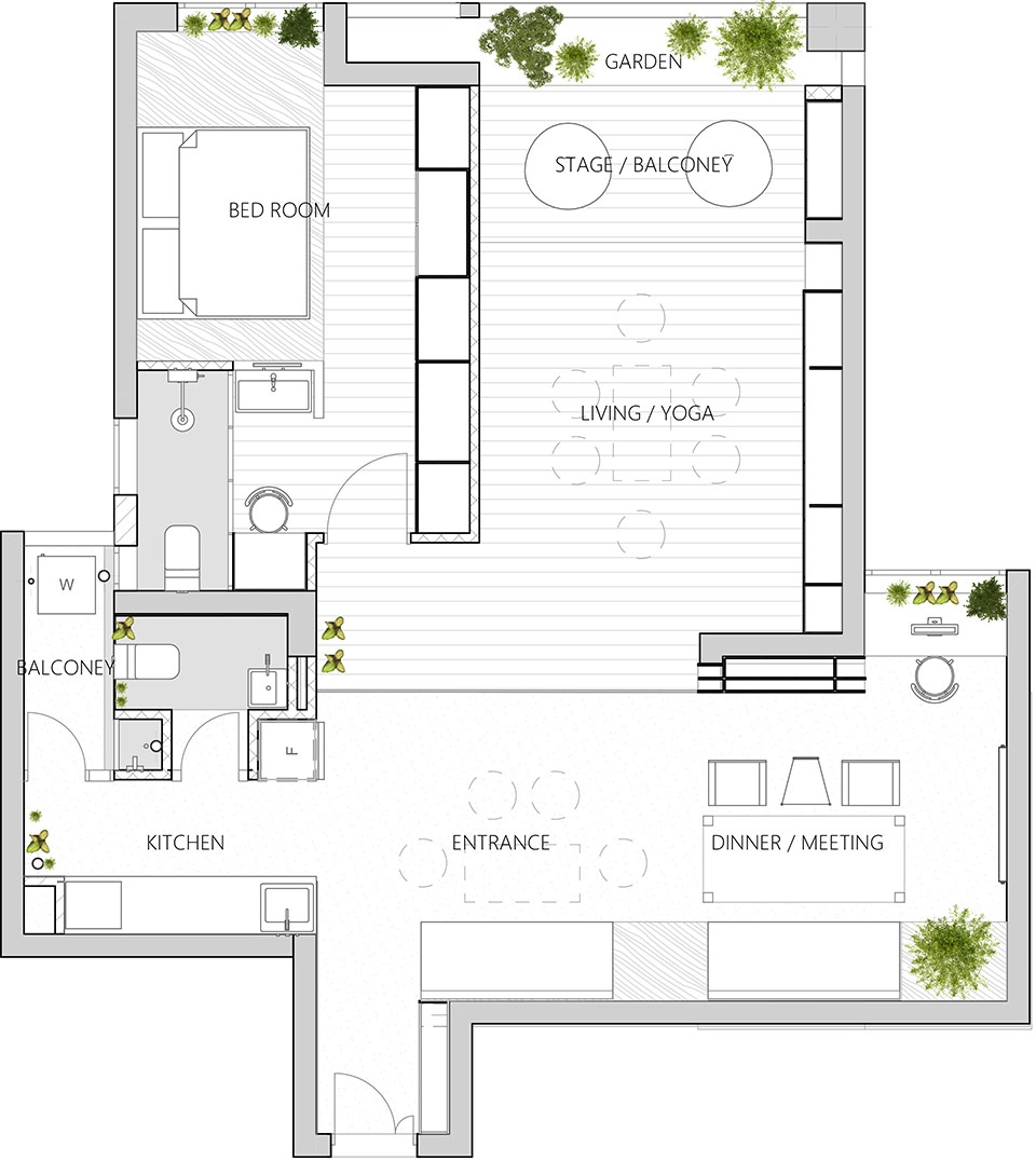 瑜伽与家(YOGA HOME)丨XUE JIN DESIGN-38