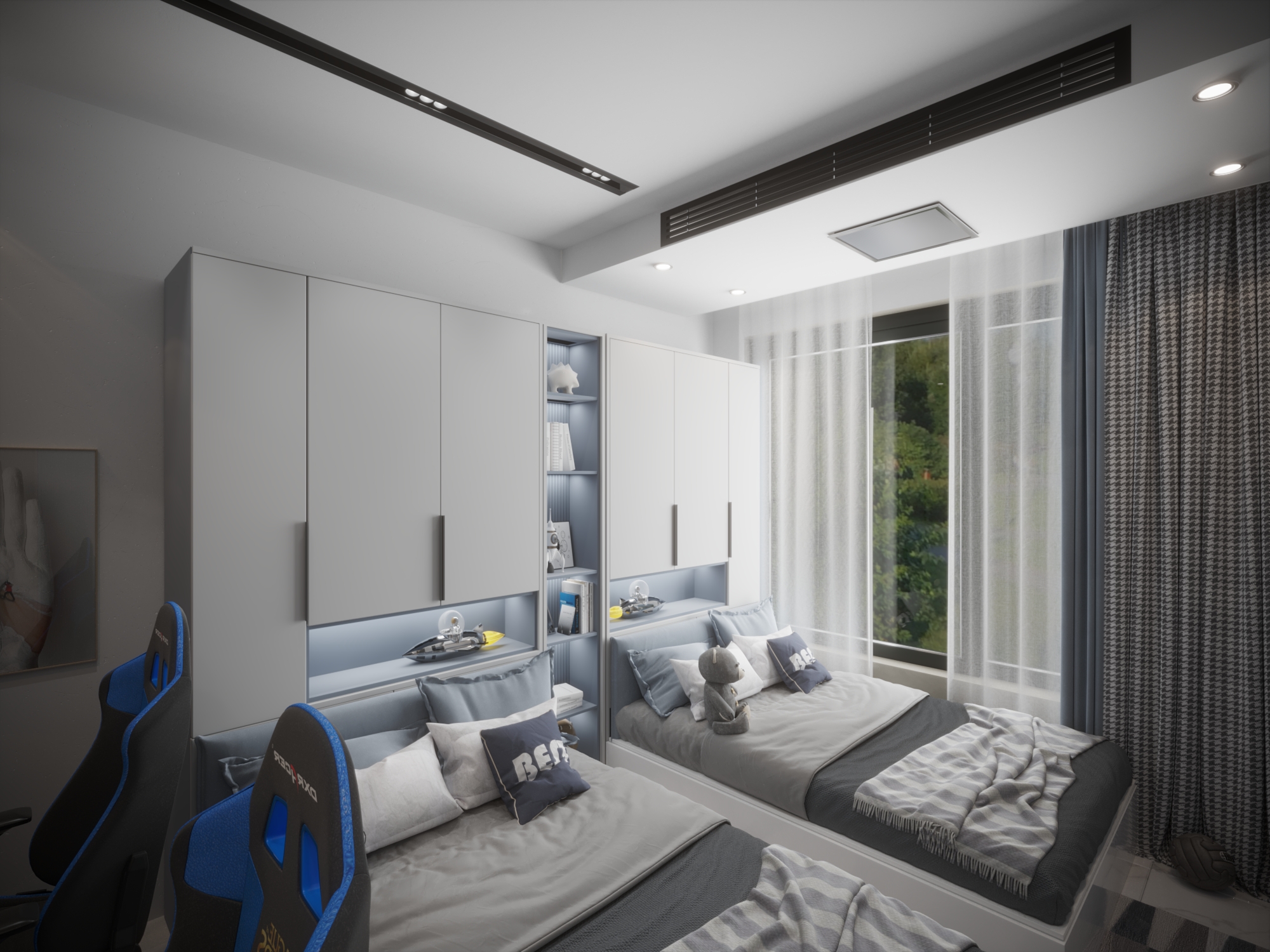 Children Bed Room and Bath Room Villa Modern-0