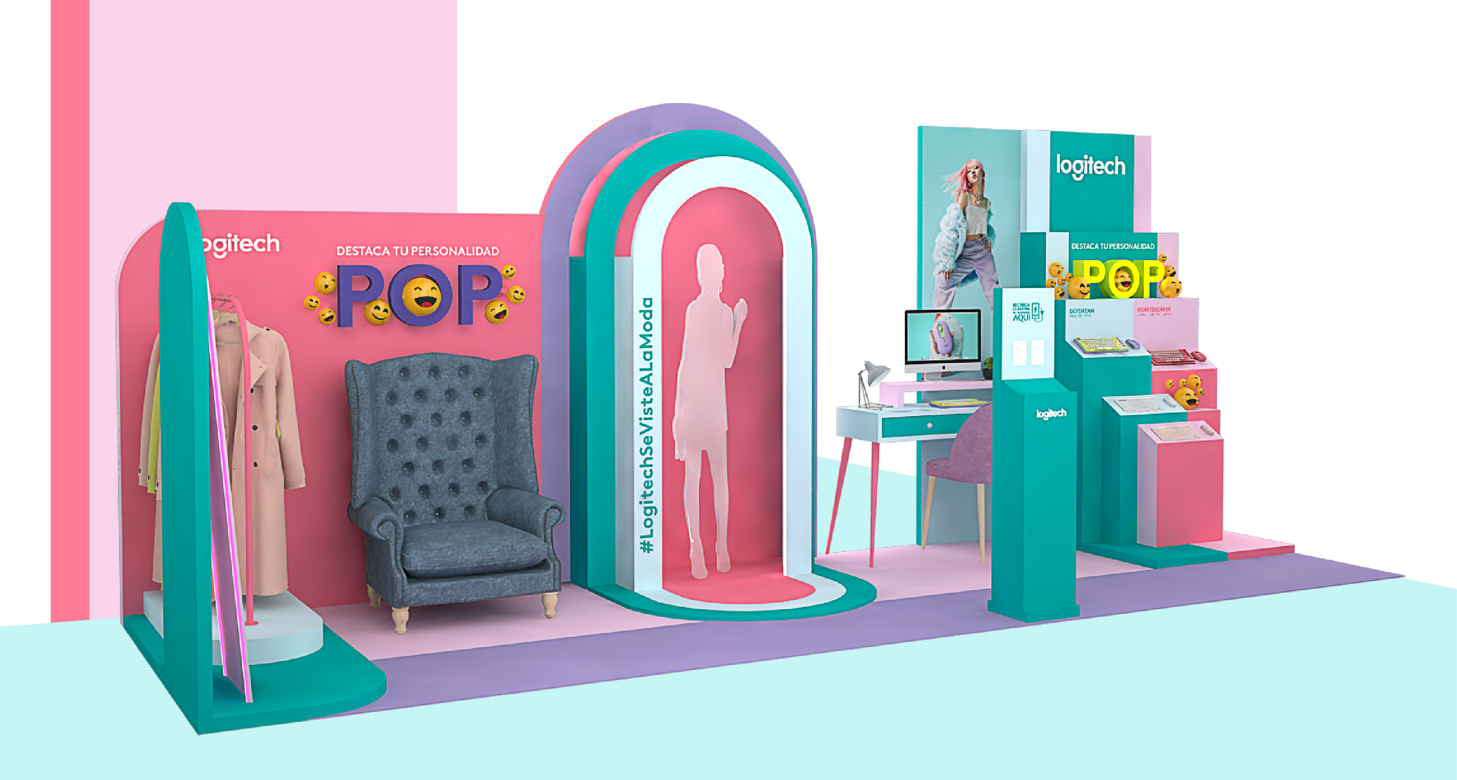 Stand Logitech Mercedes-Benz Fashion Week México-1