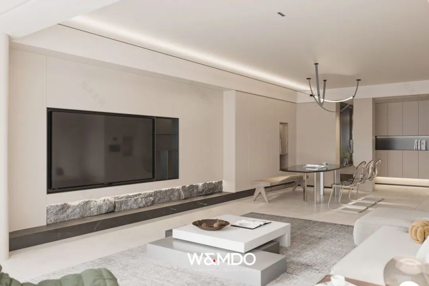 乐山大渡河府现代明亮家居空间设计丨中国乐山丨完美设计事务所-6