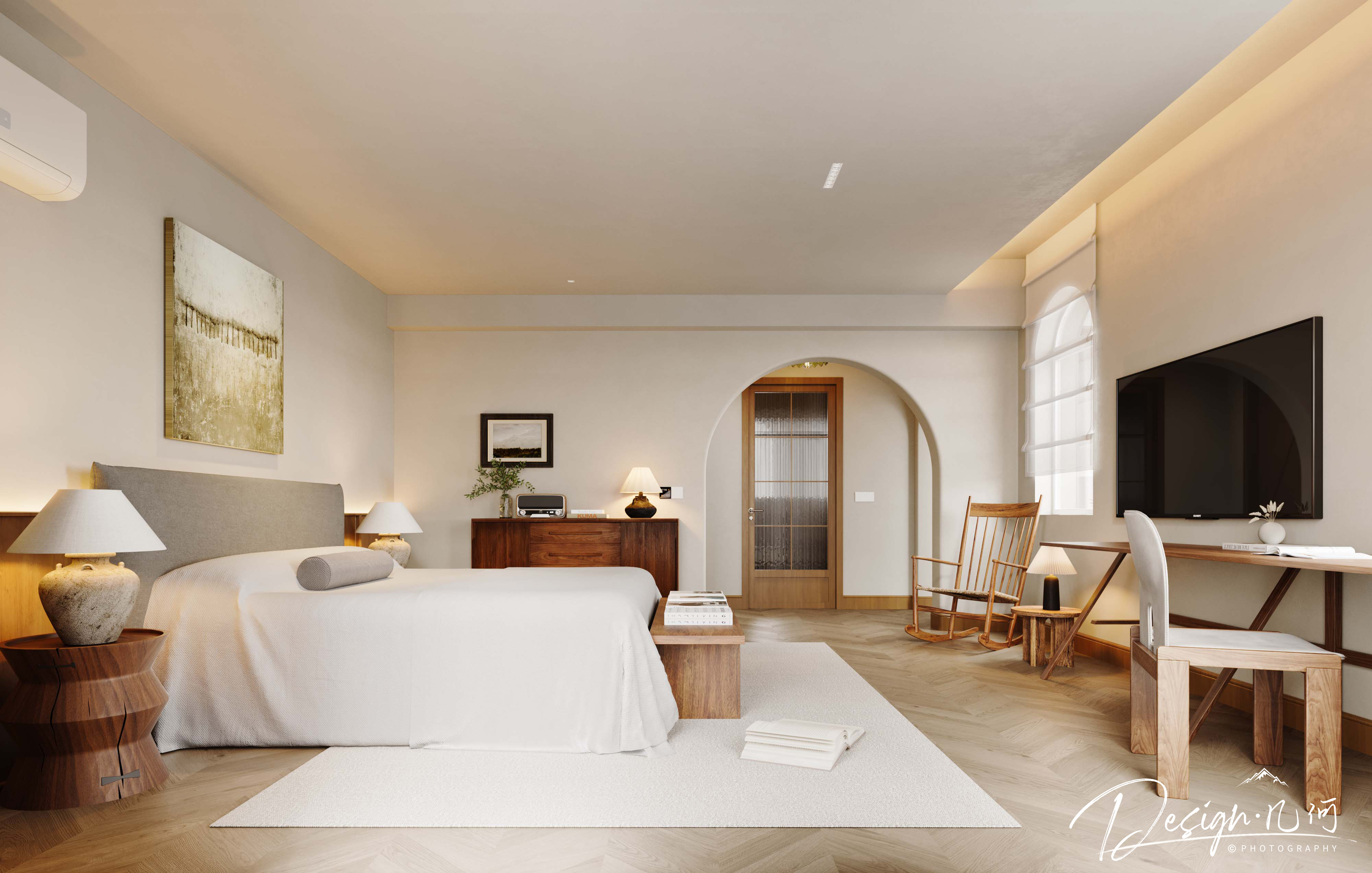 几何空间视觉表现 | 溪岸宝墅现代客餐厅-19