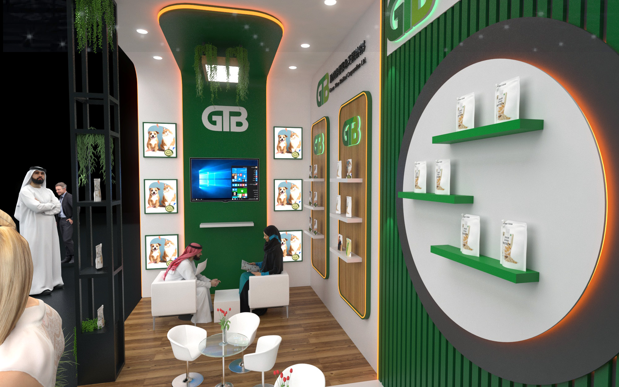 exhibition stand two side open design-4