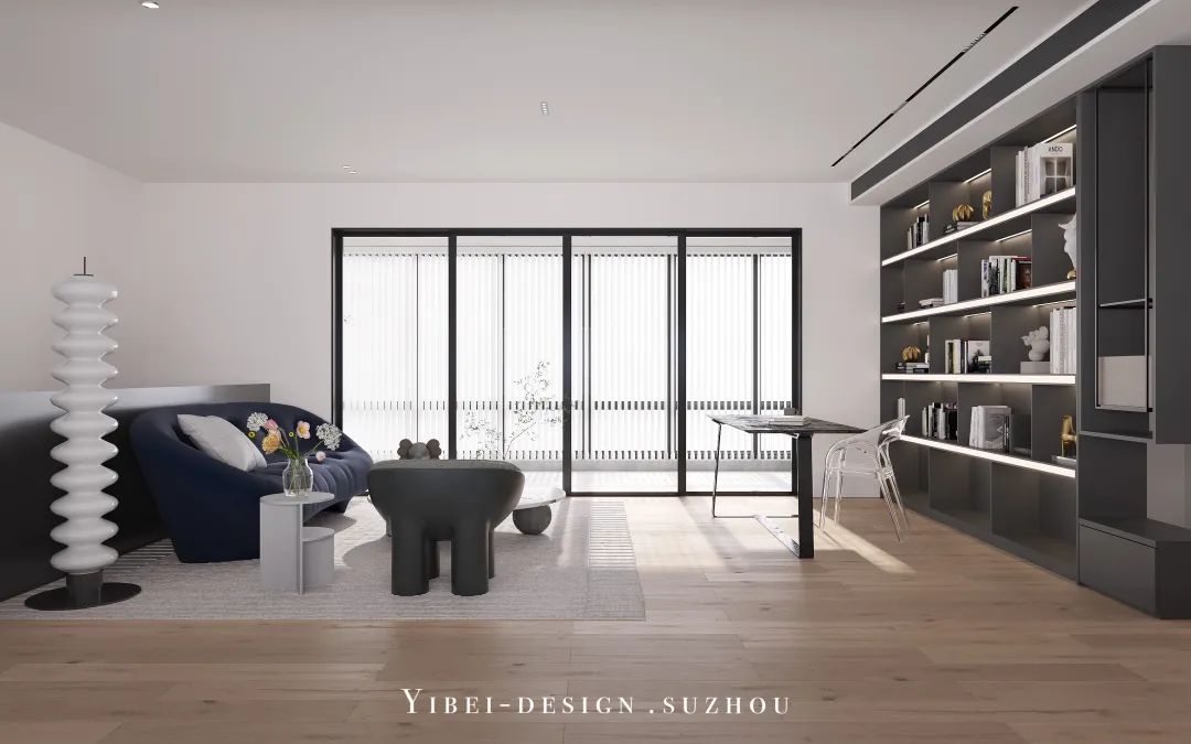 现代简约复式空间设计丨中国苏州丨YIBEI DESIGN-24