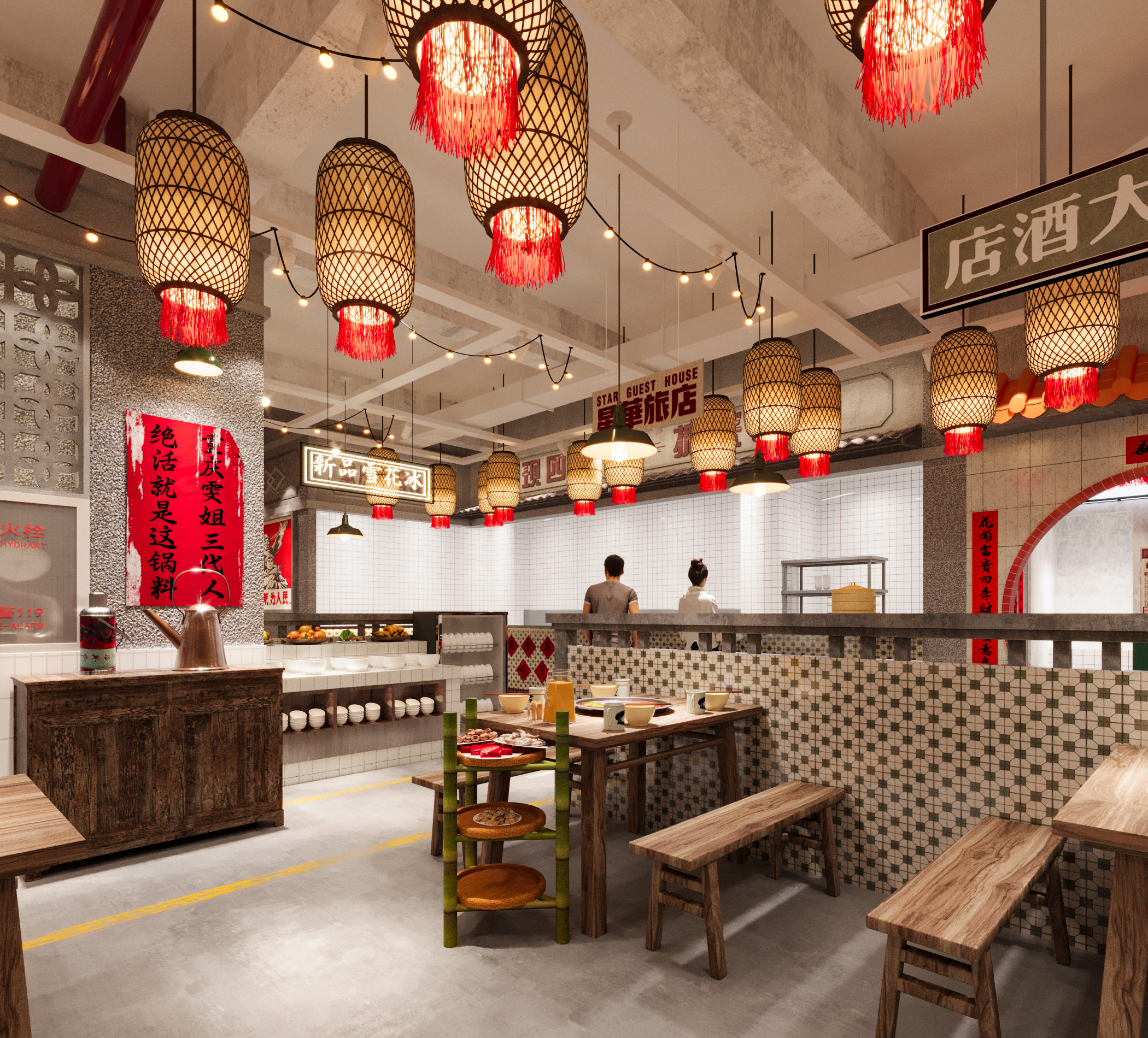 200平方火锅店设计-12