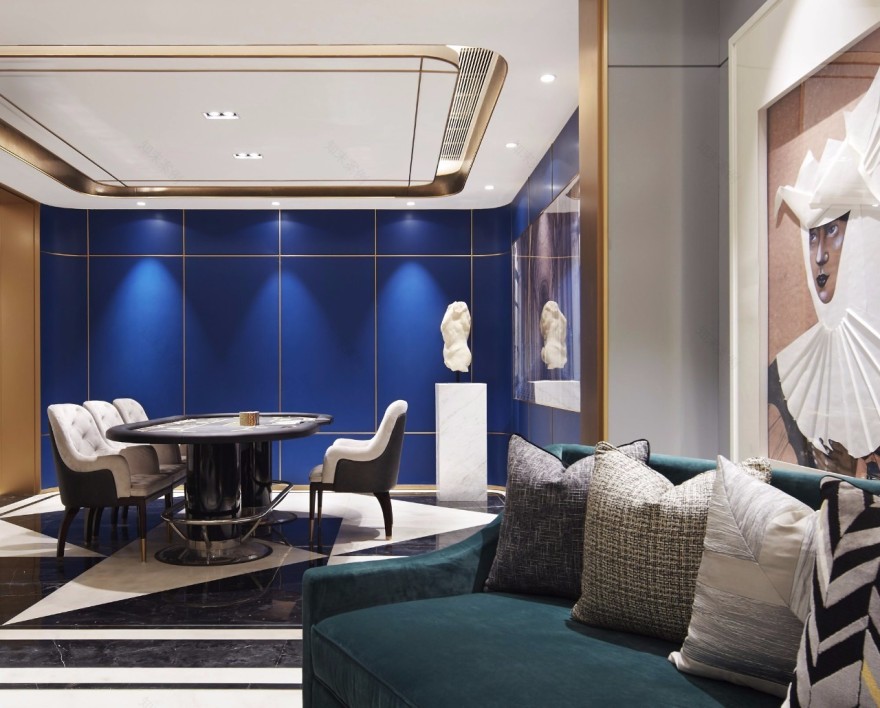 致敬 ArtDeco 的艺术装饰盛宴·600㎡精致奢华别墅空间设计-21