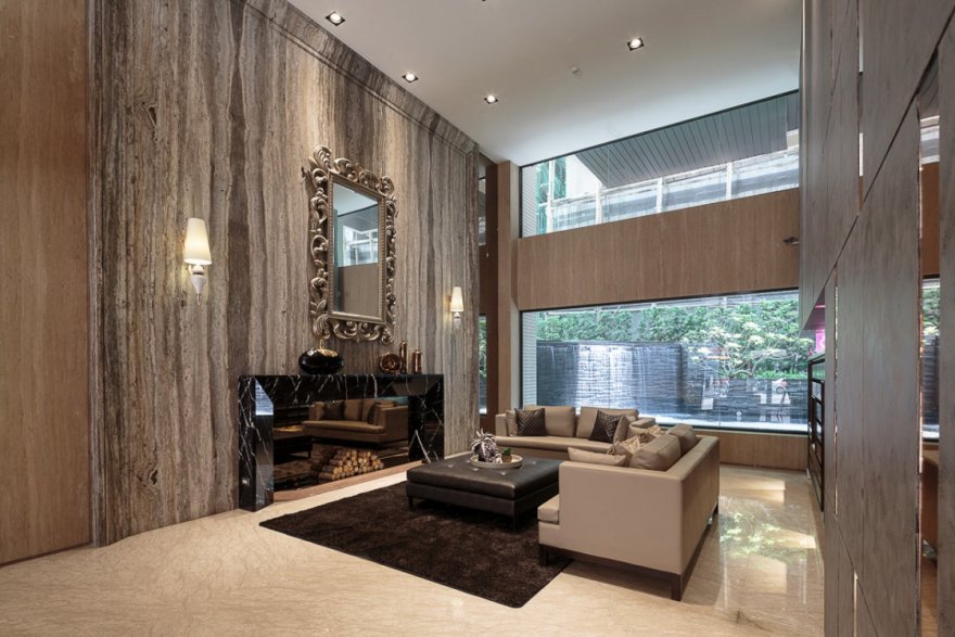 高雄别墅样板房展示空间 | 新古典风格融合现代元素-3