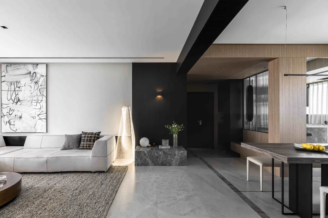 大理石+原木，80后业主的现代风四居室 | 花漾美作-41