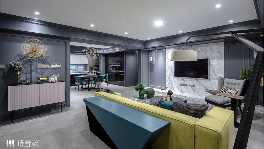 240㎡万科金域蓝湾现代摩登住宅 诗享家设计-18
