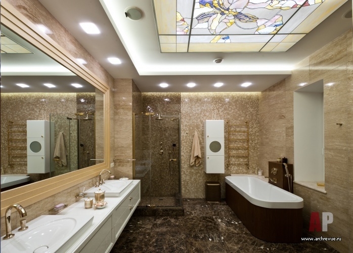 尼古拉山上带花卉主题的新艺术风格别墅室内设计丨Серов Егор-32