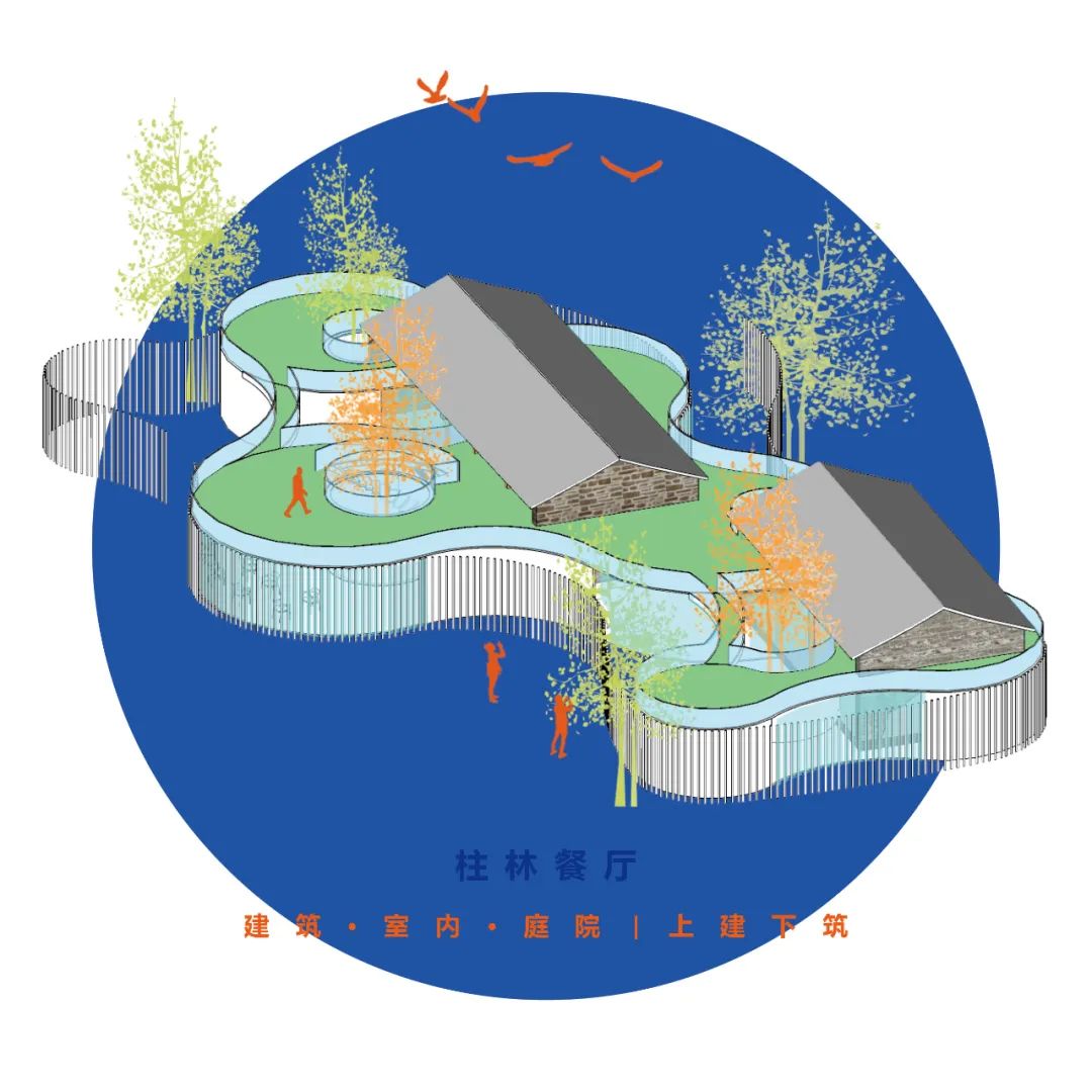 柱林餐厅 | 游走于竹与柱之间的绿色共生空间-11