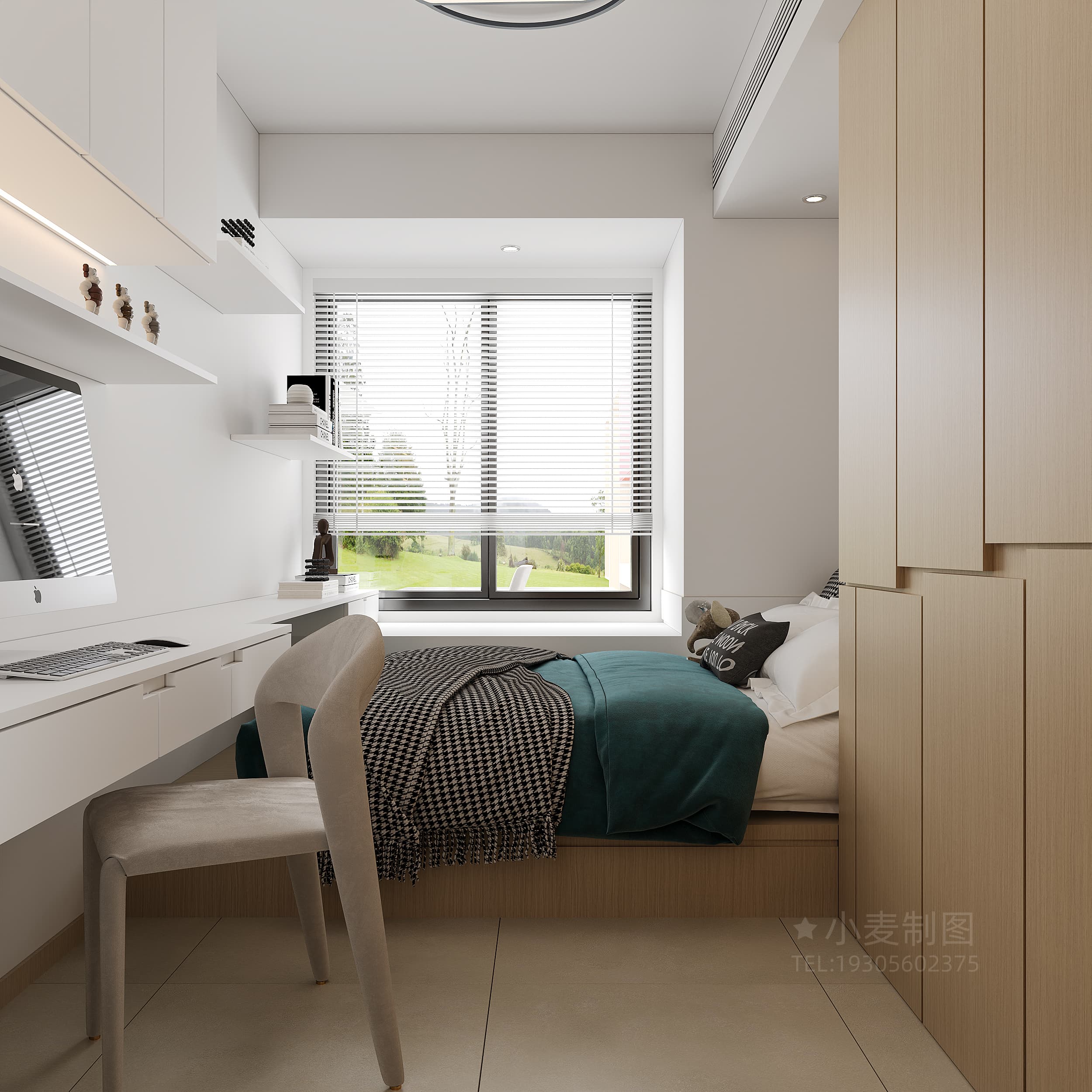 现代+原木风高档别墅效果案例-1