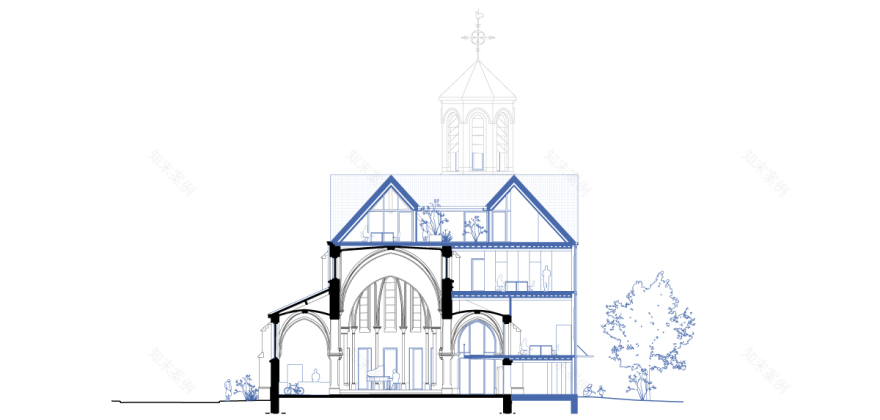 前教堂改造为带社区功能的办公楼丨比利时丨OFFICEU architects for urbanity-17