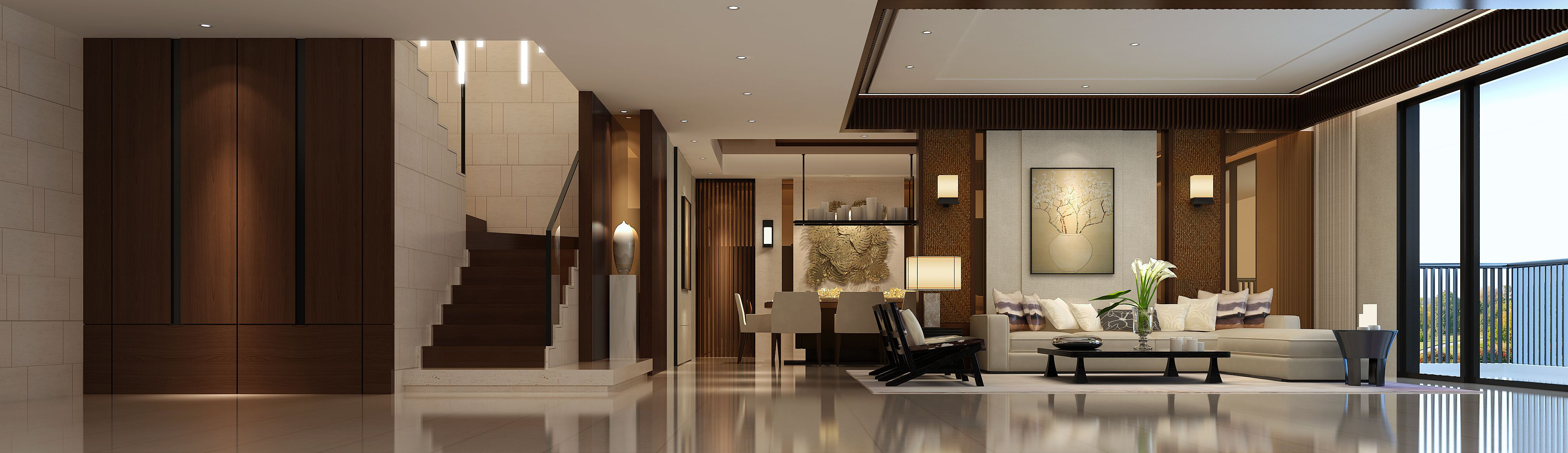 新中式 中式古典 奢华家装别墅样板房-7-27