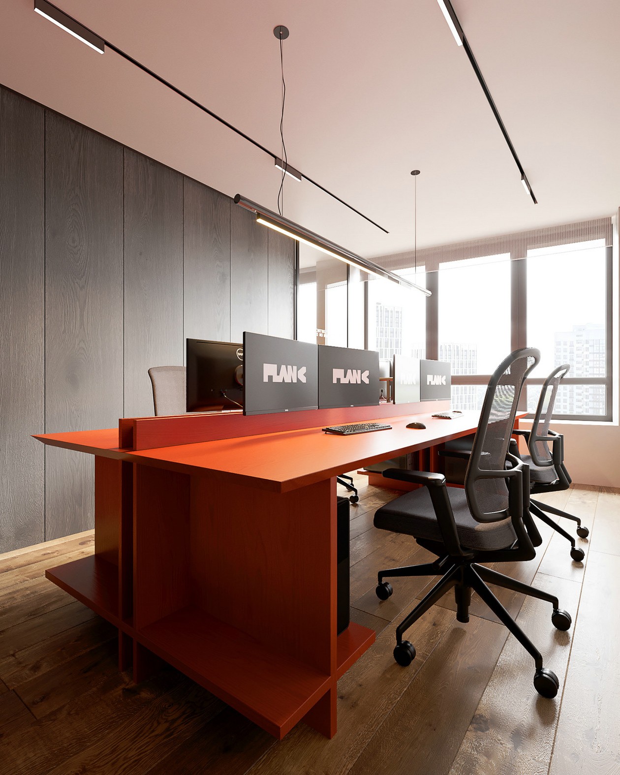 原木+活力橙 整个空间既舒适又有张力！-7