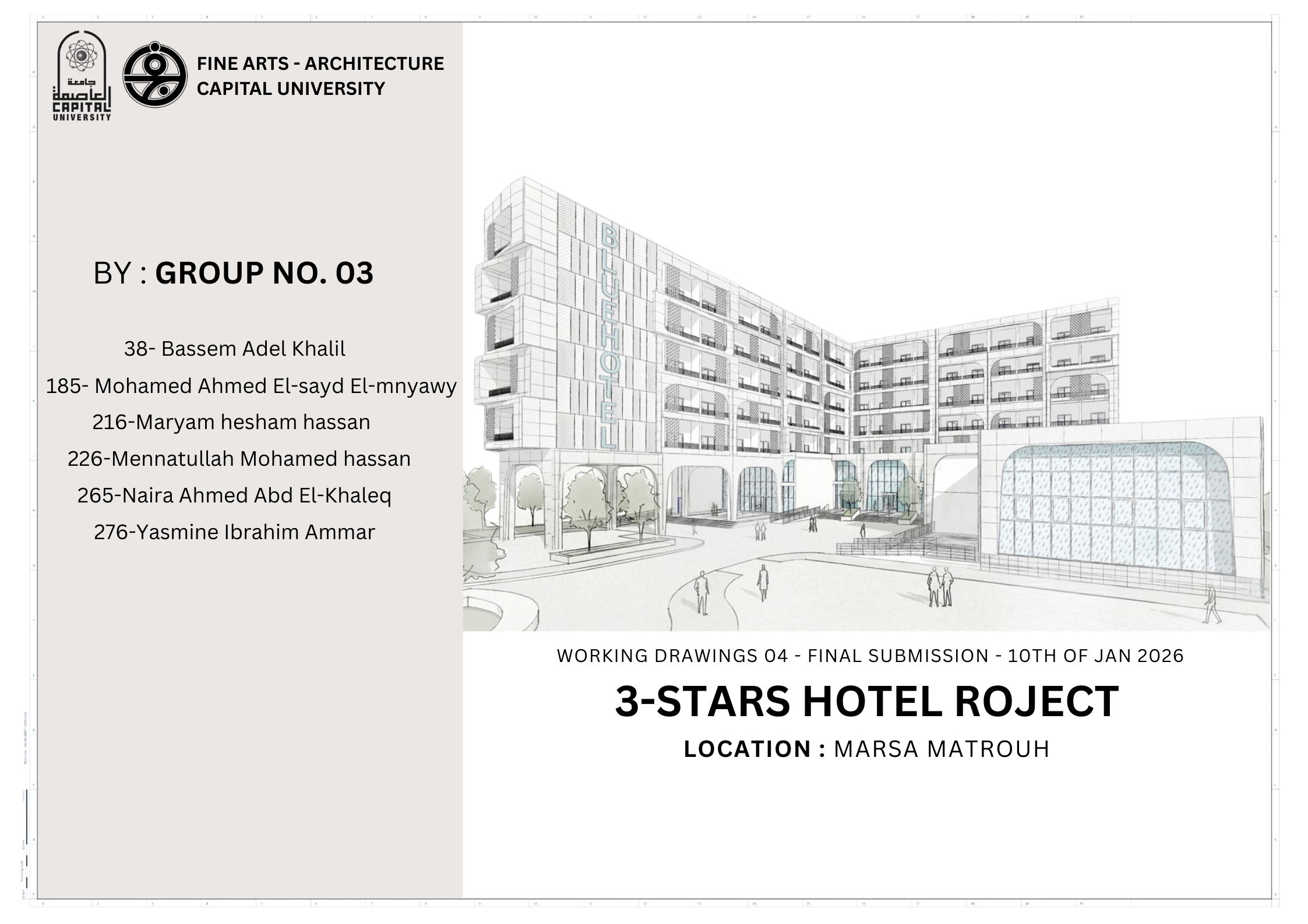 Blue Hotel | 3-Star Hotel Working Drawings-0