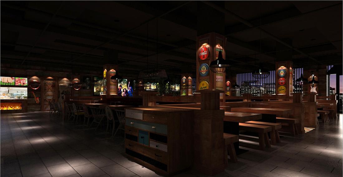 万骏设计/牙缝烧烤俱乐部餐厅-1