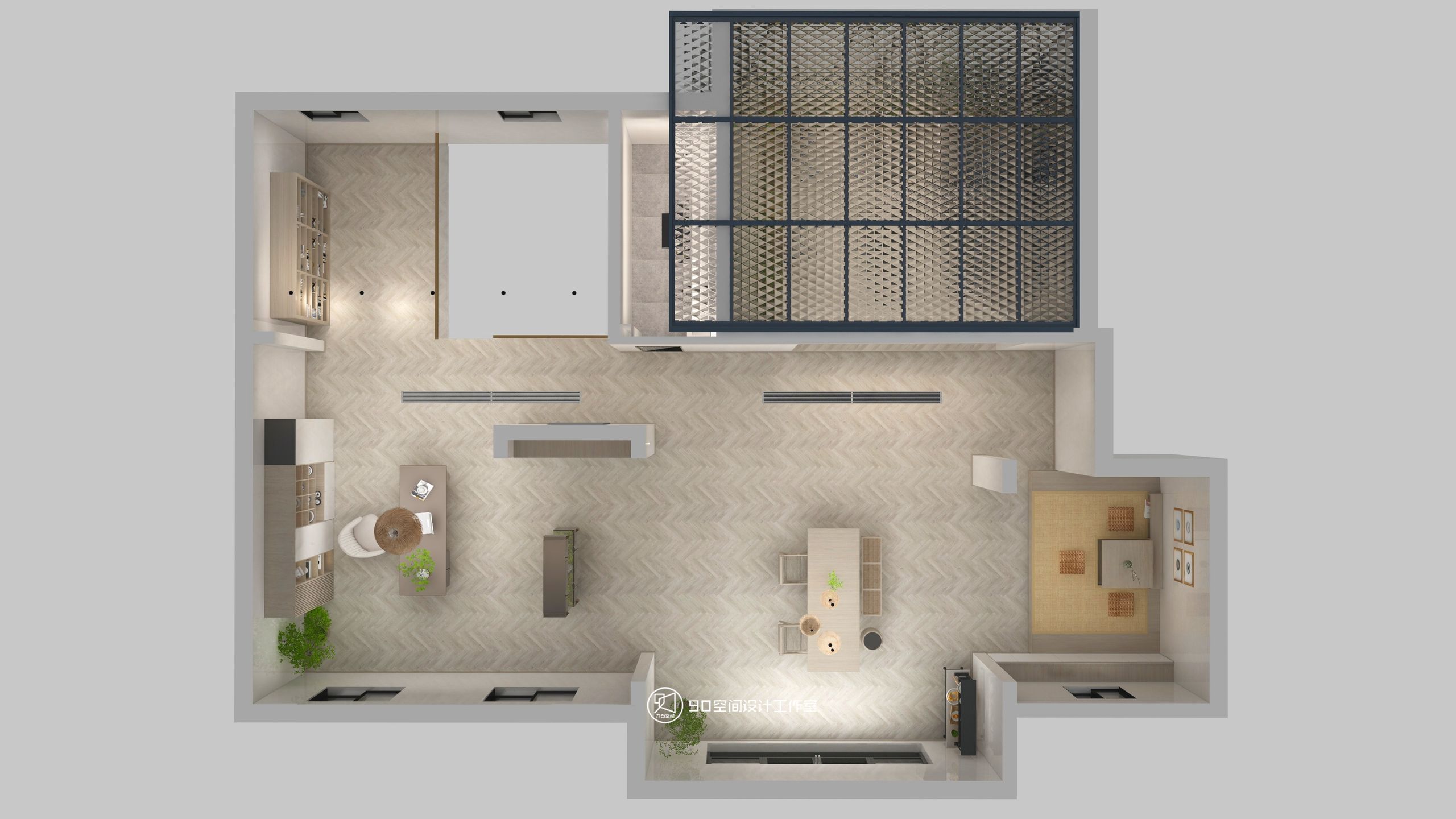 189㎡轻奢复式住宅设计丨90 空间设计-52