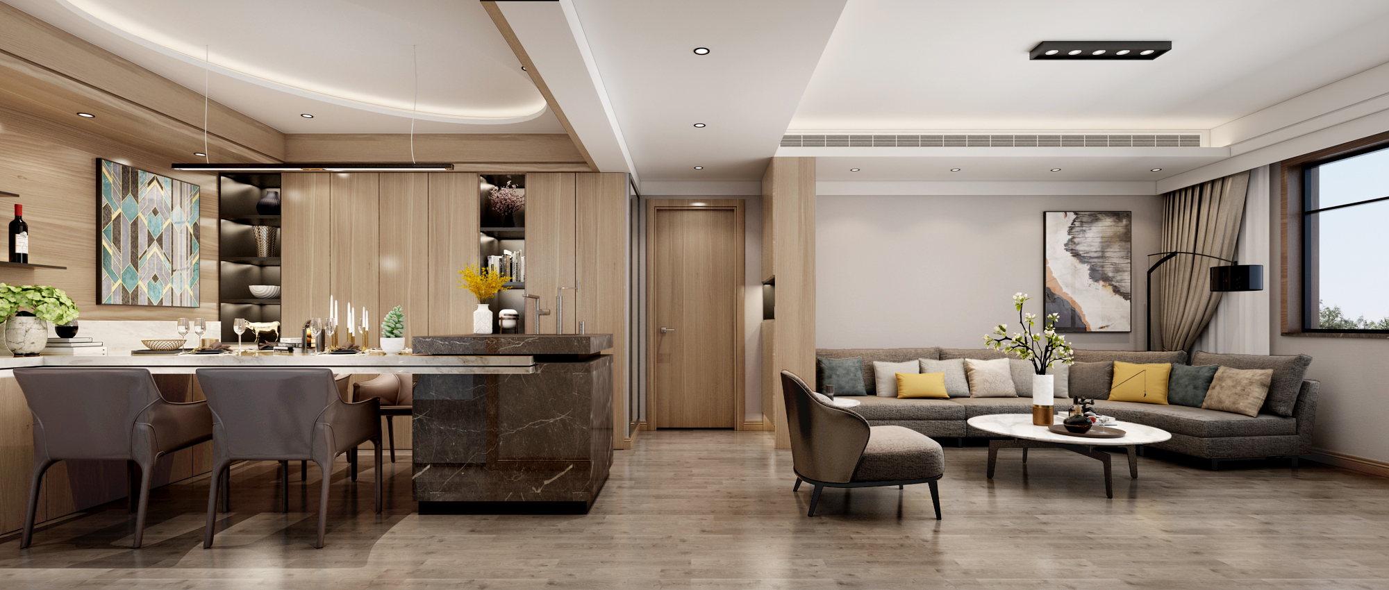 恒兴嘉苑 120 平米新中式家居设计,自然温馨又不失精致-9